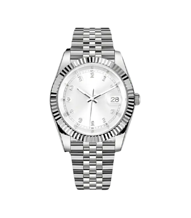 DATE MOD | Esfera de acero con textura blanca - Automático