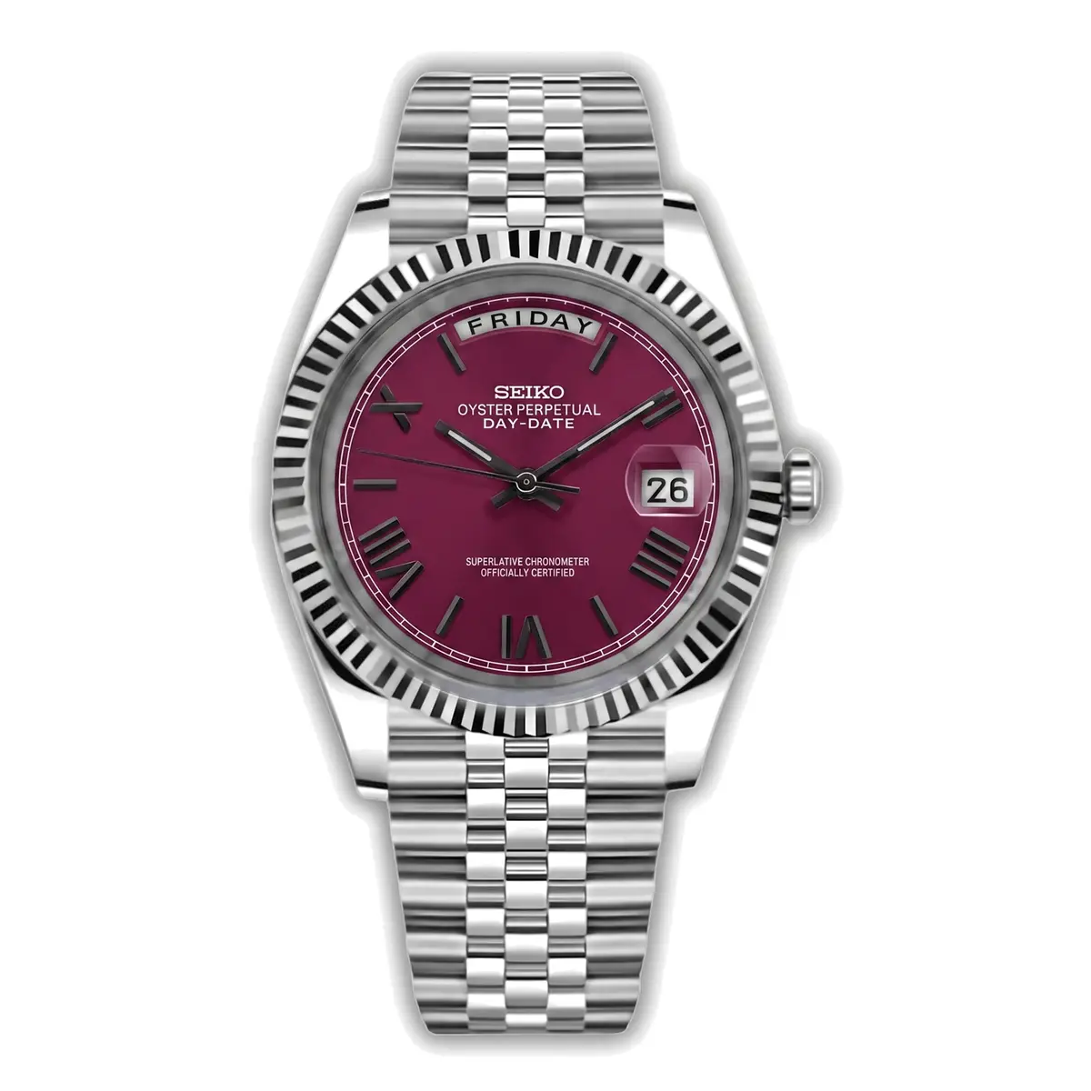 Seiko Mod Uhr DAY MOD – BEERE RÖMISCH – MedoMods