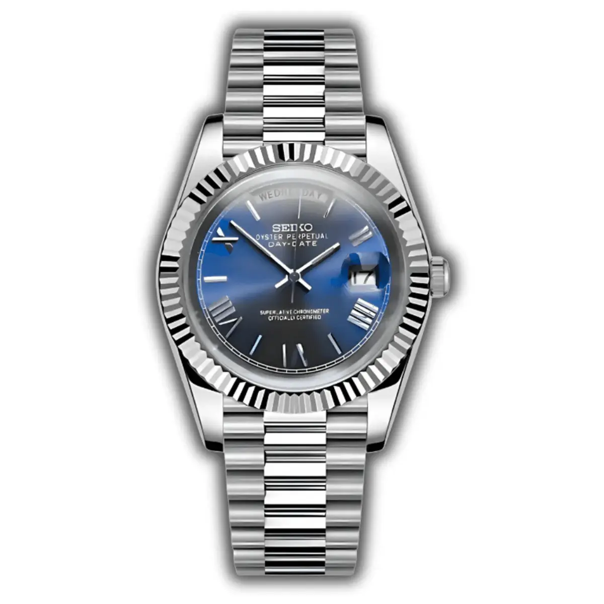 Seiko Mod Uhr DAY MOD – OCEAN BLUE ROMAN – MedoMods