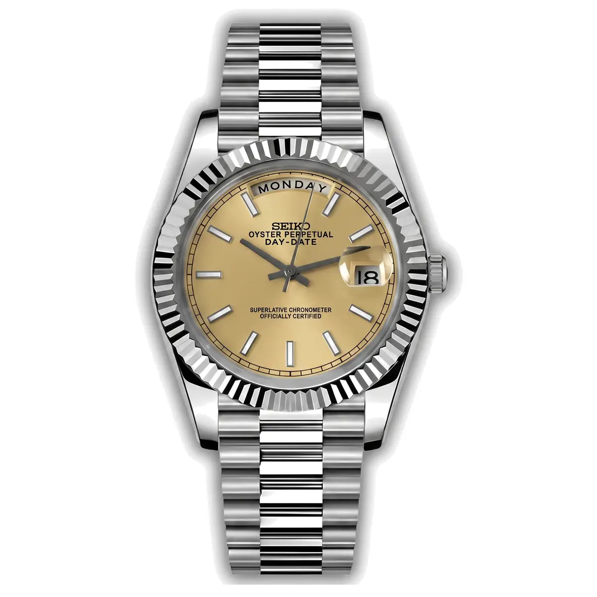 Seiko Mod Uhr DAY MOD – SANDGOLD – MedoMods