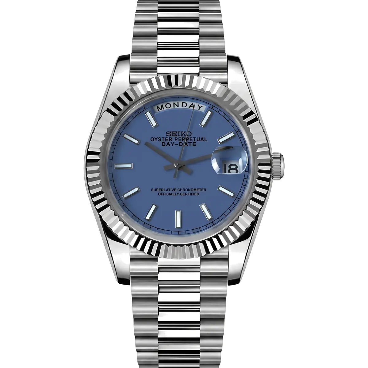 Seiko Mod Uhr DAY MOD – TAUBENBLAU – MedoMods