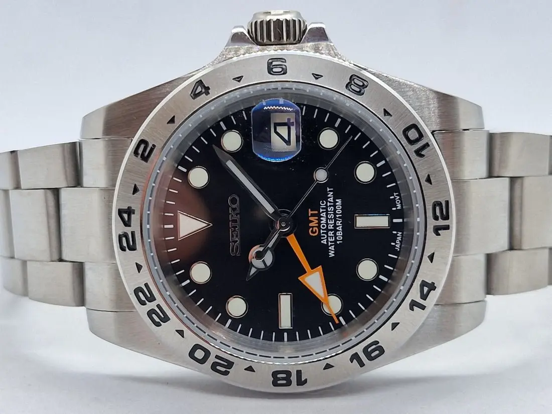 Seiko Mod Uhr EXPLORER MOD – SCHWARZ – Ansicht 3 – MedoMods