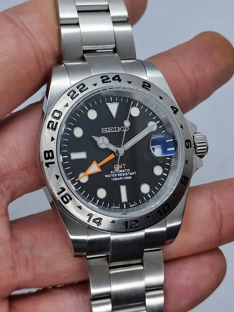 Seiko Mod Uhr EXPLORER MOD – SCHWARZ – Ansicht 5 – MedoMods