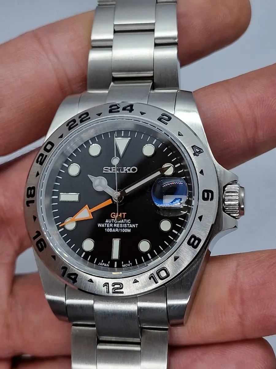 Seiko Mod Uhr EXPLORER MOD – SCHWARZ – Ansicht 6 – MedoMods