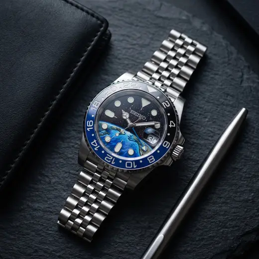 GMT MOD - BLU-NERO V2 – orologio appoggiato