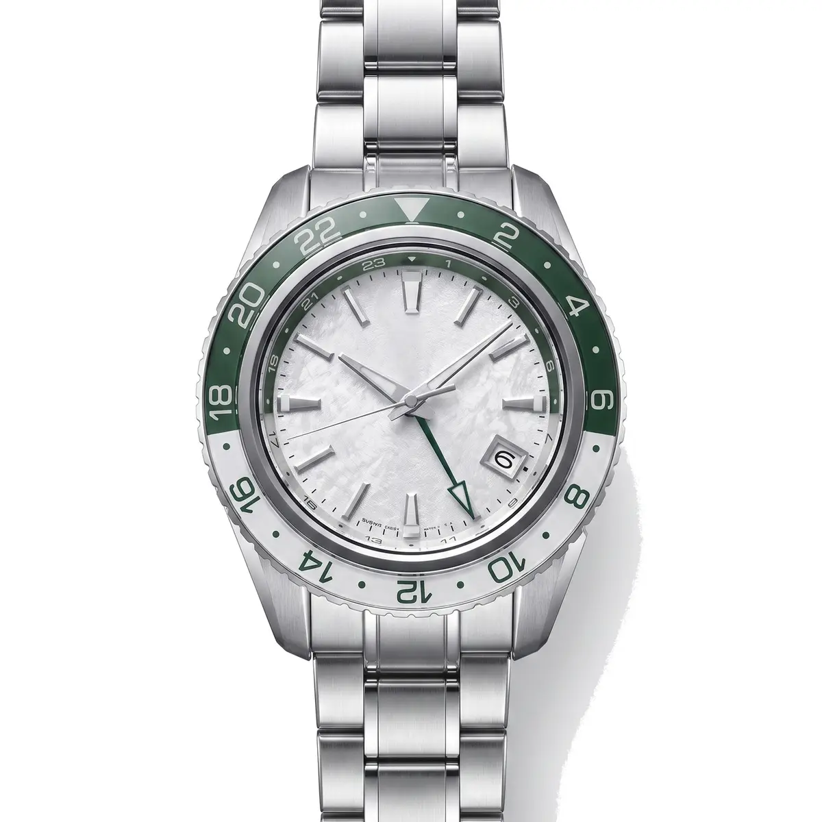 Seiko Mod Uhr GMT MOD – Grün-weiße Lünette – Automatik – MedoMods