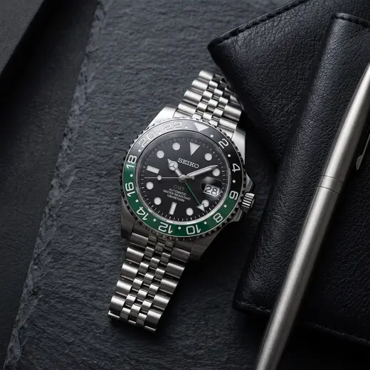 GMT MOD - VERDE-NERO – orologio appoggiato