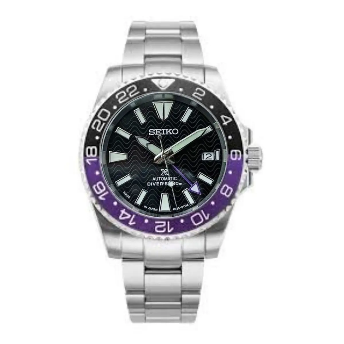 Seiko Mod Uhr GMT MOD โ PURPLE JOKER โ MedoMods