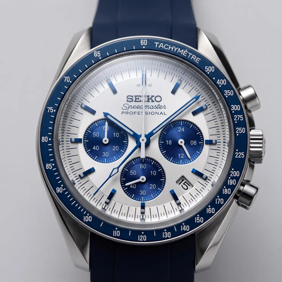 Seiko Mod Uhr MASTER MOD – BLUE MOON – Zifferblatt Nahaufnahme – MedoMods
