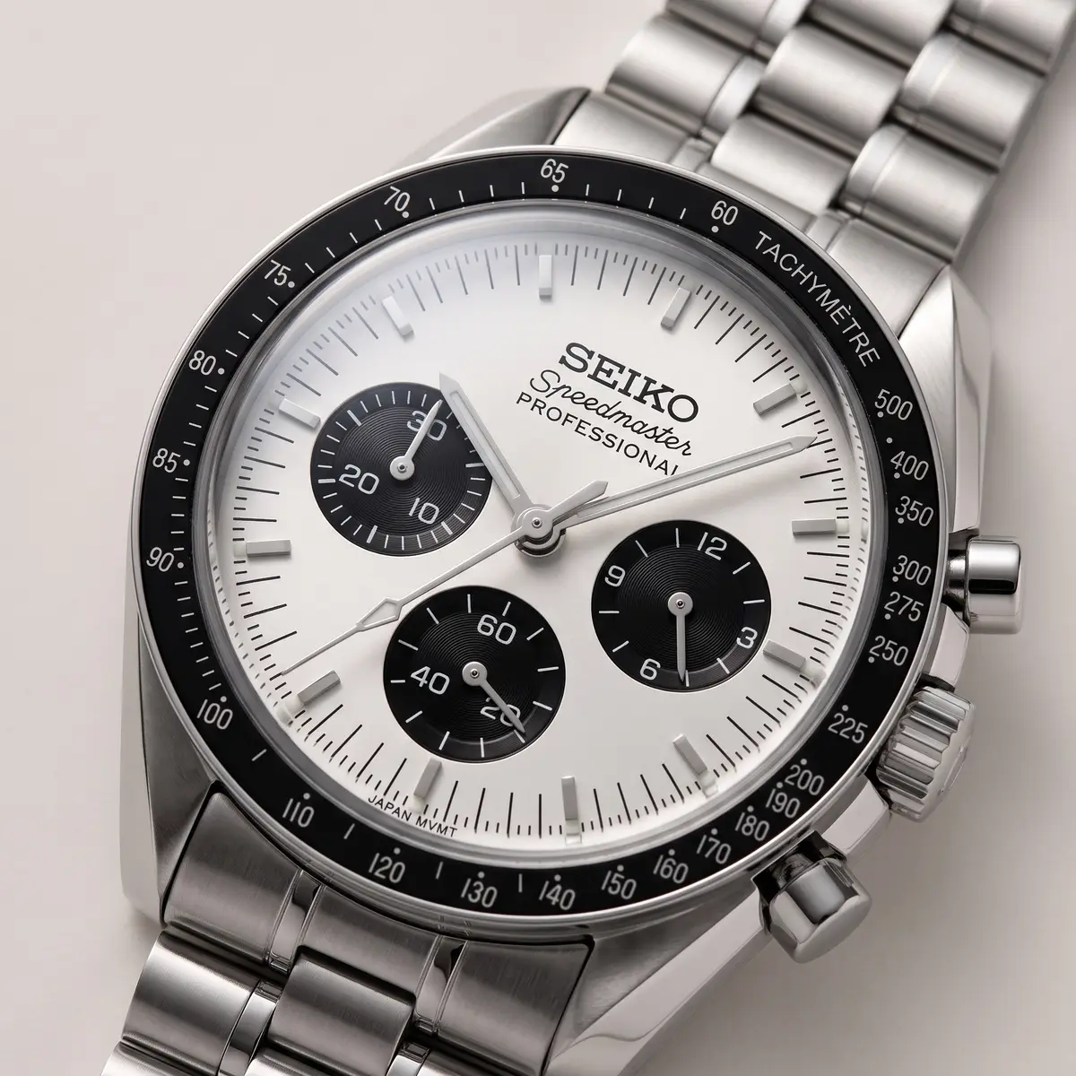Seiko Mod Uhr MASTER MOD – WHITE MOON – Zifferblatt Nahaufnahme – MedoMods