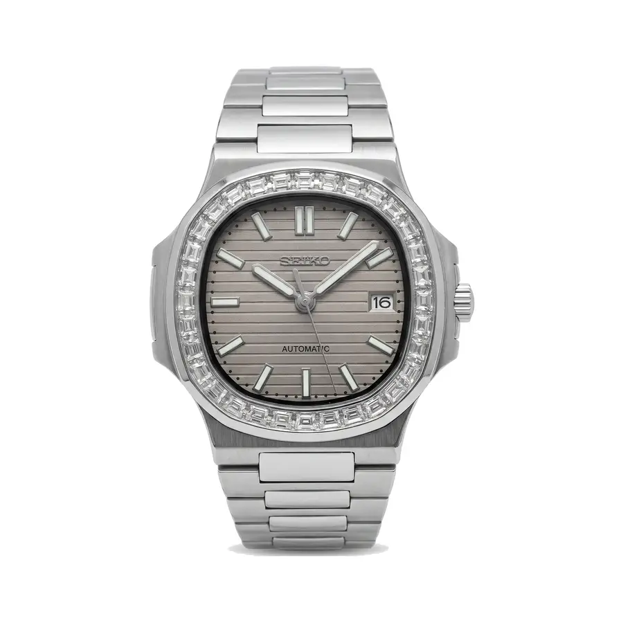 NAUT MOD | Beige (Diamond Bezel) - Automatic