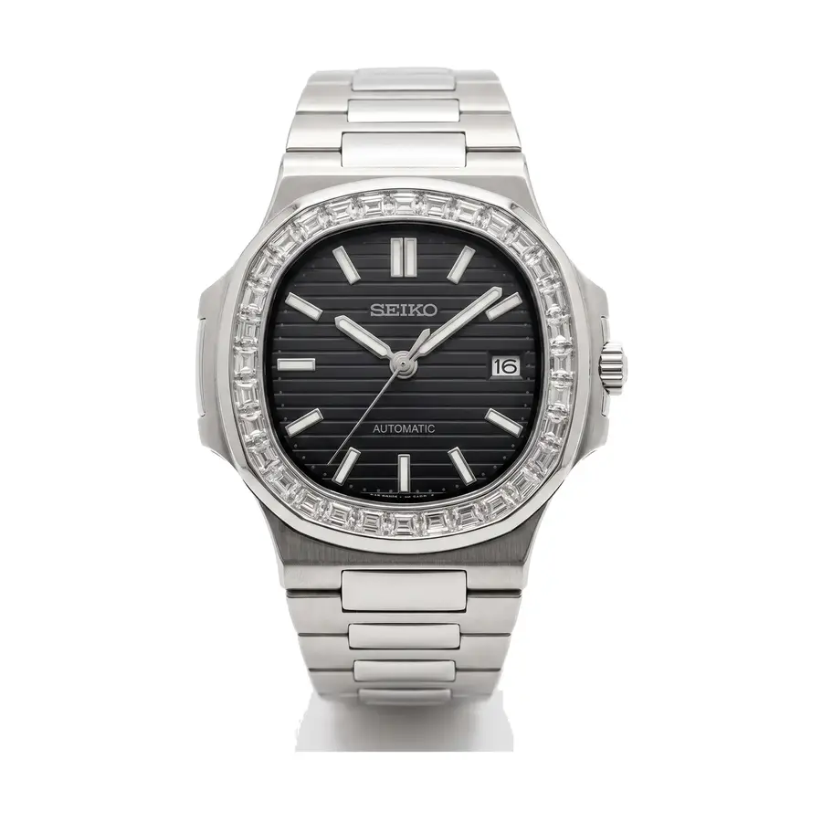 NAUT MOD | Black (Diamond Bezel) - Automatic