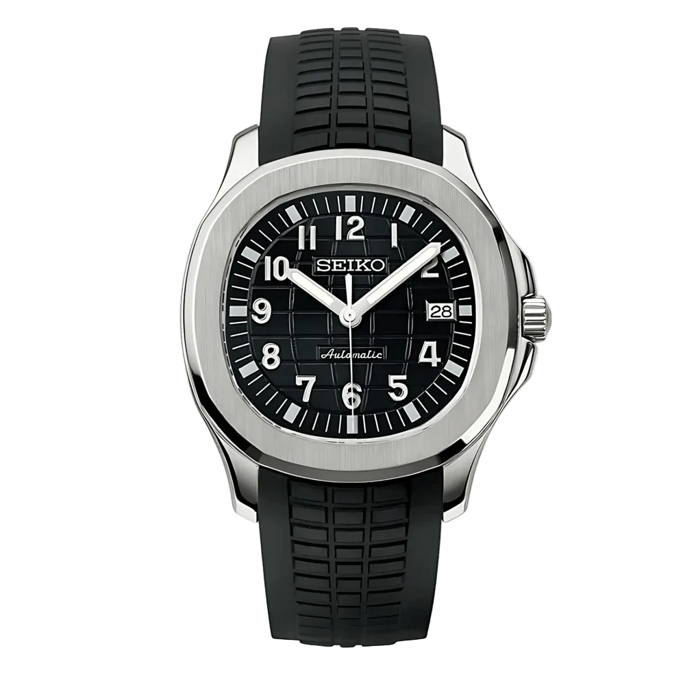 NAUT MOD | Schwarz (Kautschukarmband) – Automatik
