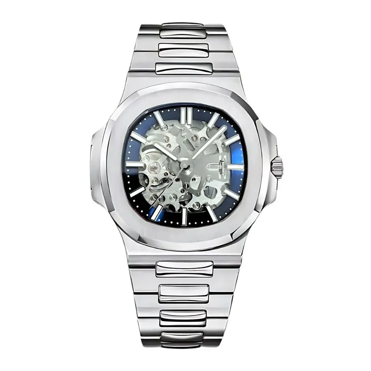 Seiko Mod Uhr NAUT MOD – BLAUES SKELETON – MedoMods