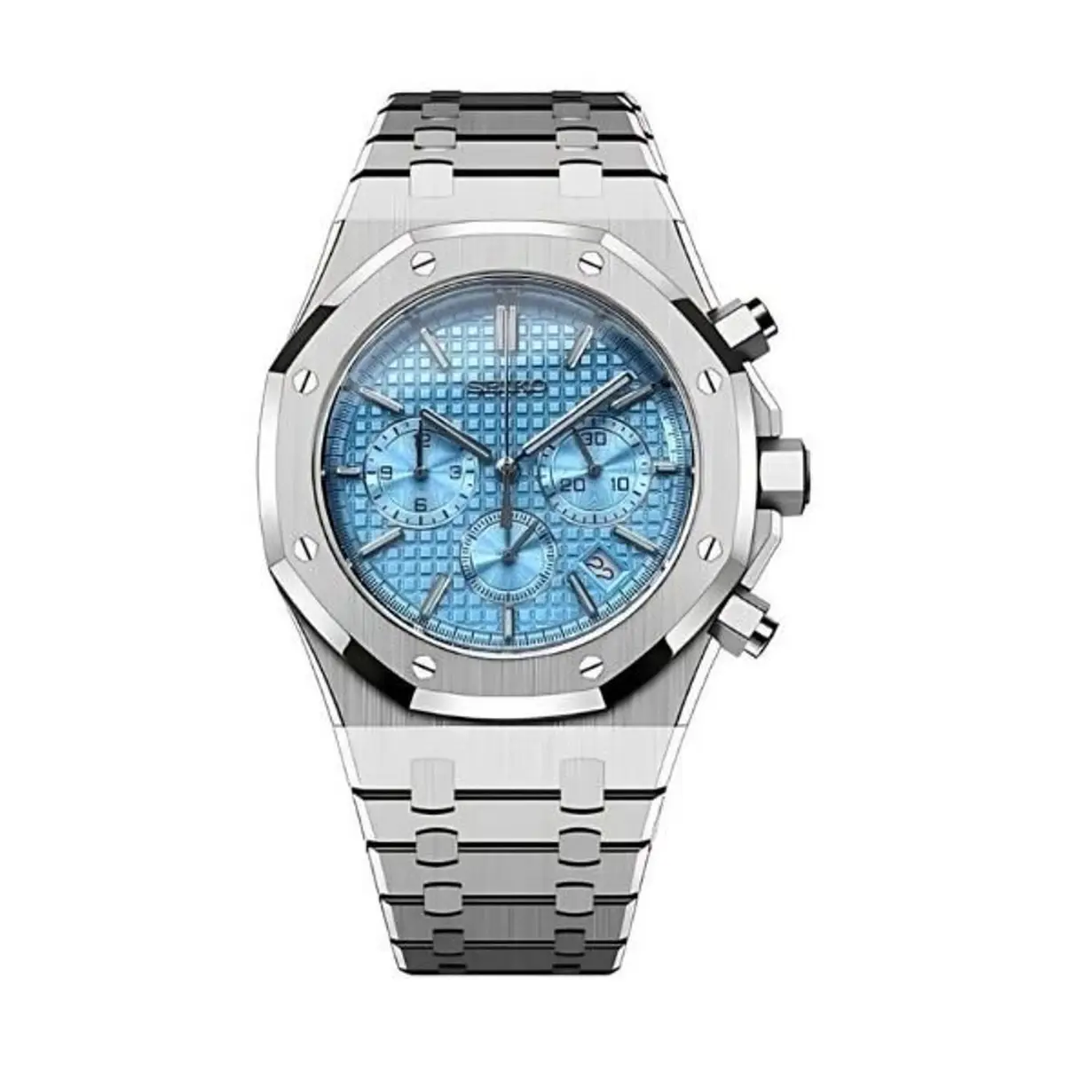 Seiko Mod Uhr OAK MOD CHRONOGRAPH β ICE BLUE β MedoMods