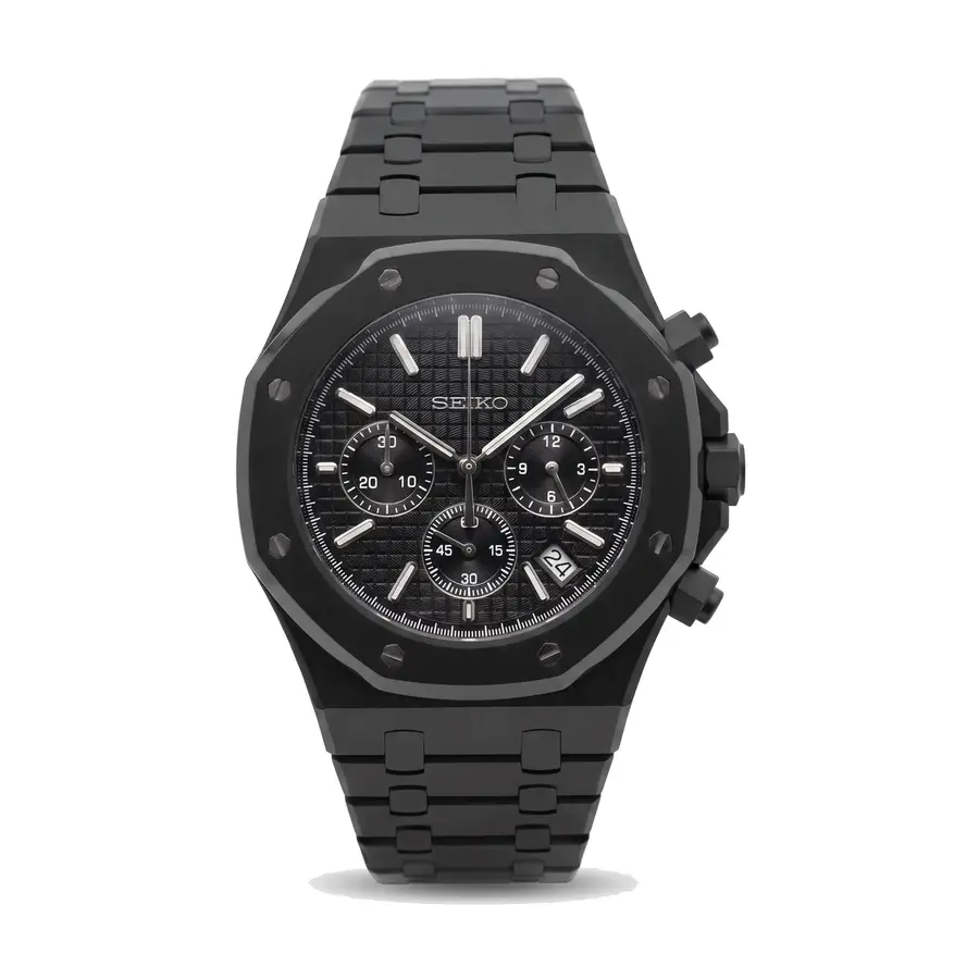 OAK MOD | Chronograph Style – Full Black – Black Dial