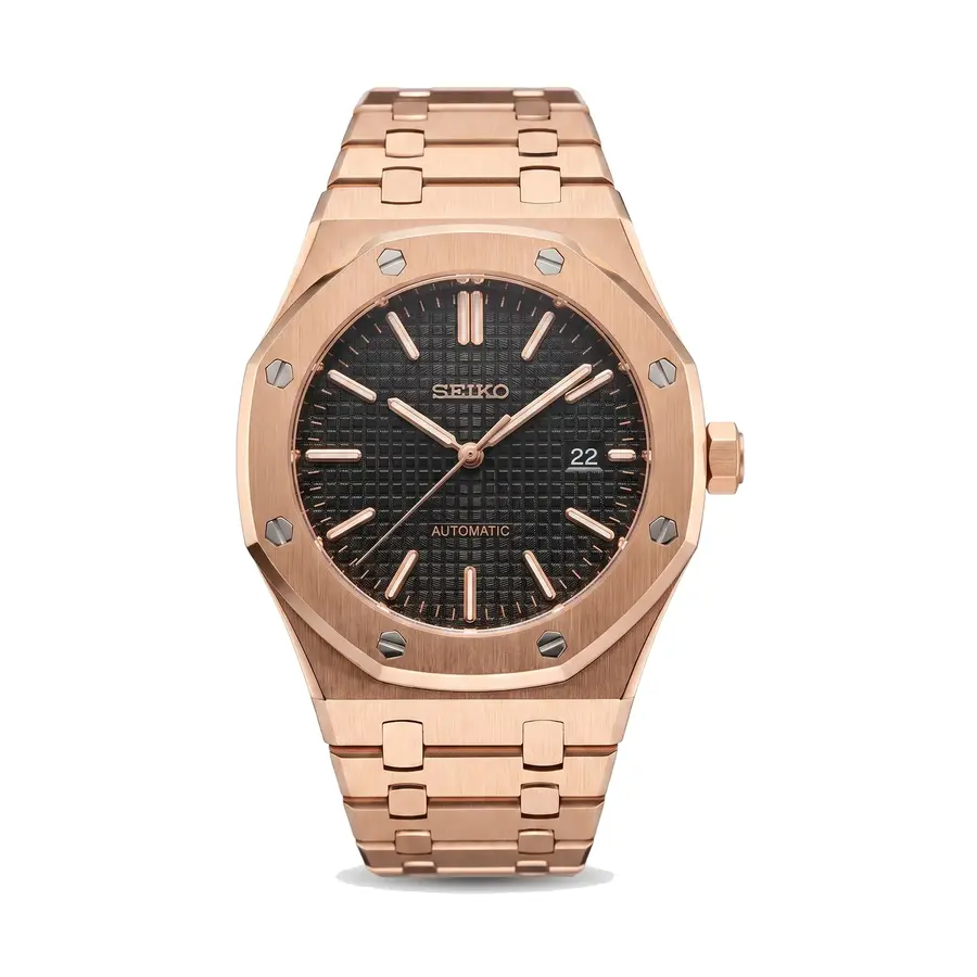 OAK MOD | Rose Gold / Black – Integrated Bracelet