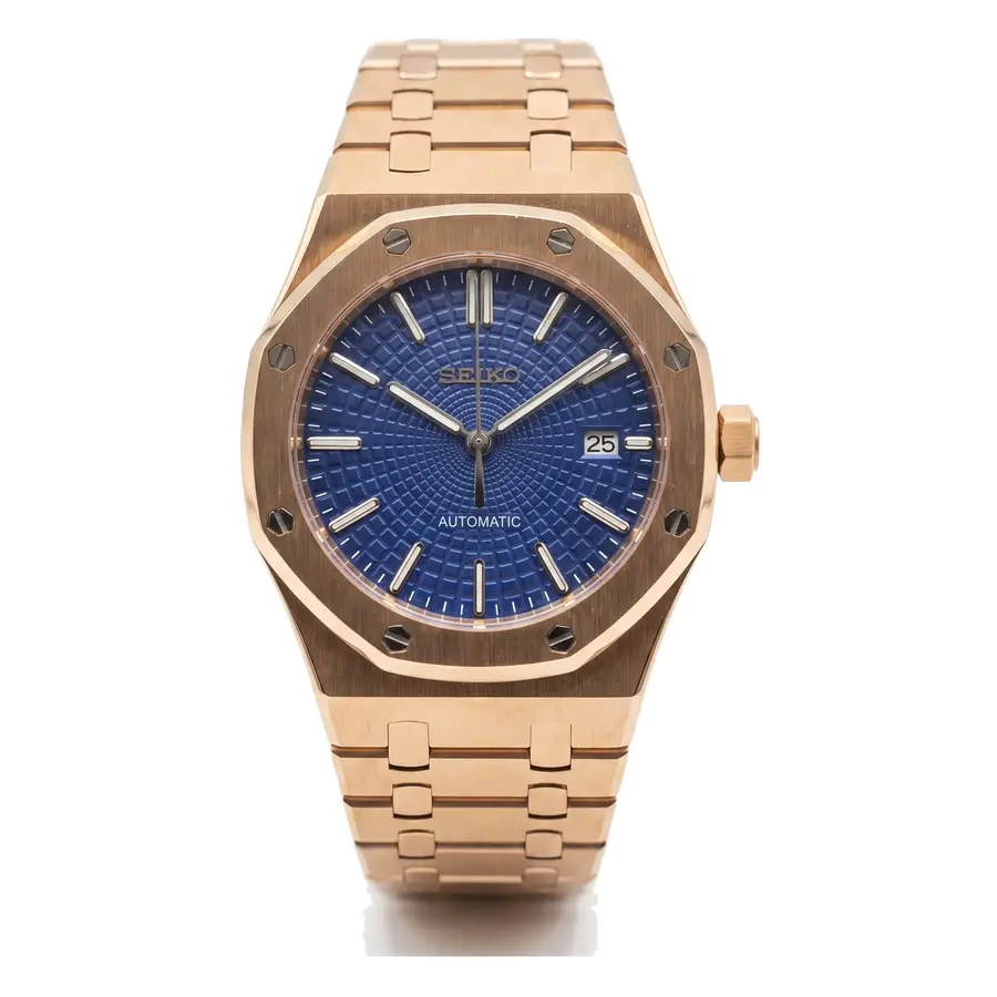 OAK MOD | Rose Gold / Navy – Integrated Bracelet