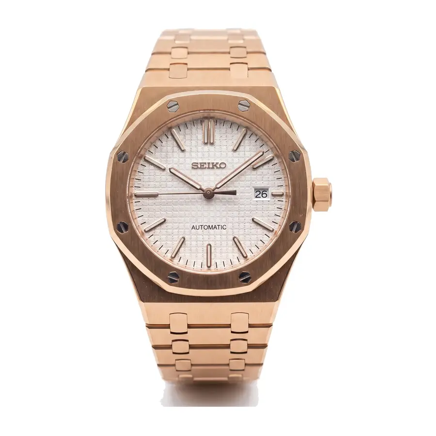 OAK MOD | Roségold / Weiß – Integriertes Armband