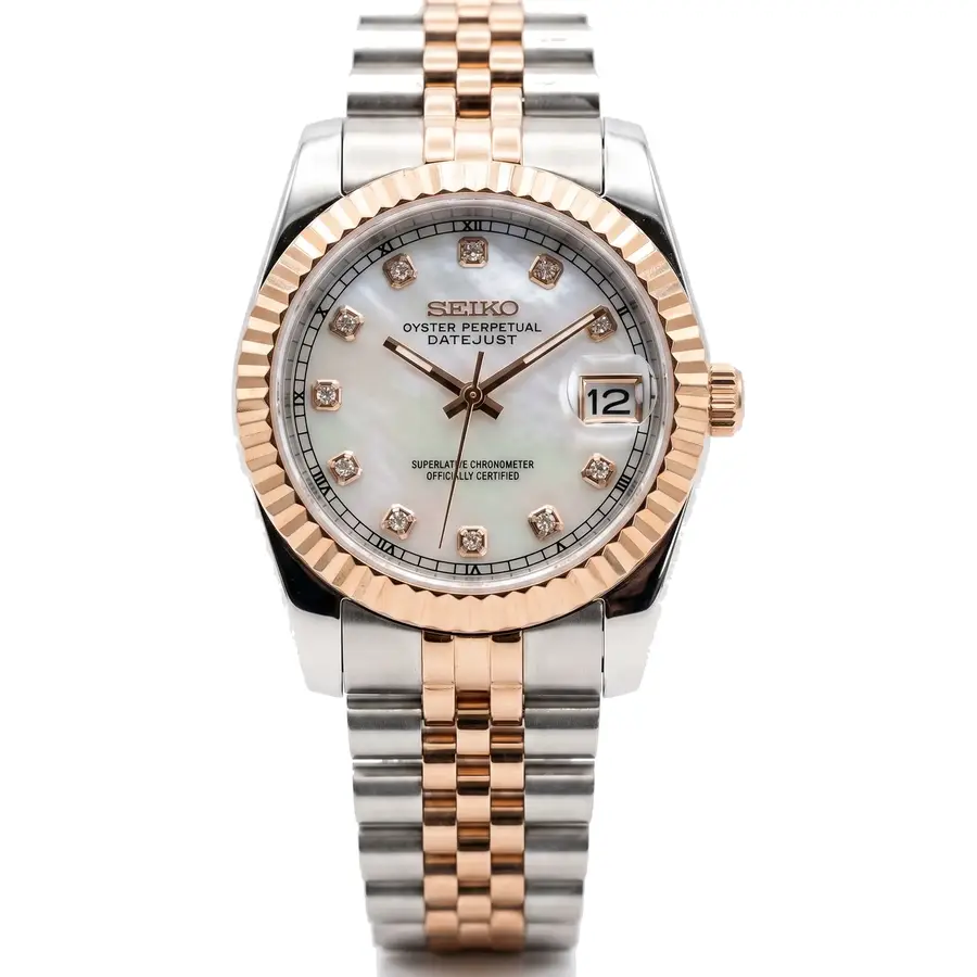 SEIKO MOD Ladies - Pearl Baguette - Automatic | MedoMods
