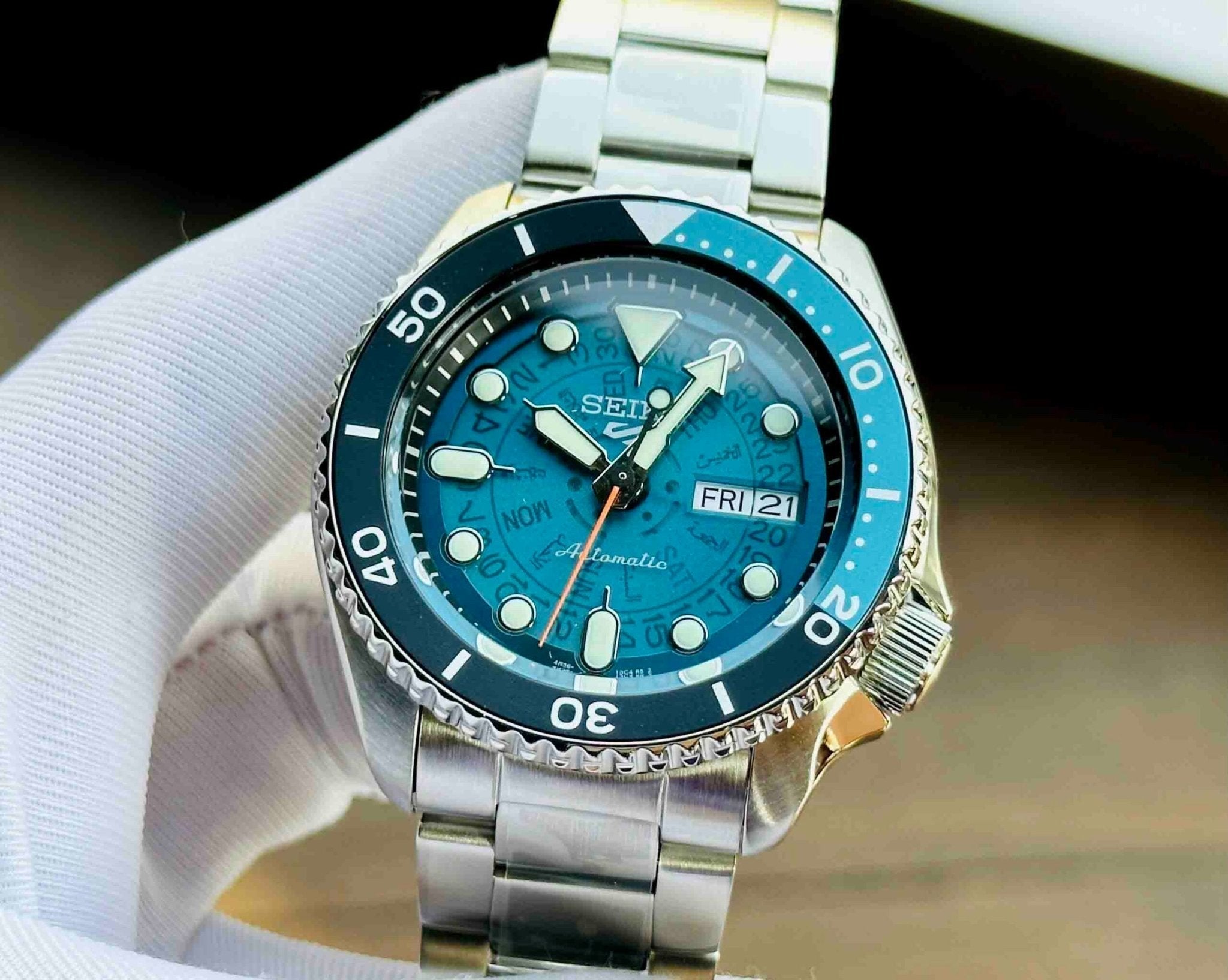 Seikomariner | Custom Diver Mod mit blauem „Ocean“-Zifferblatt