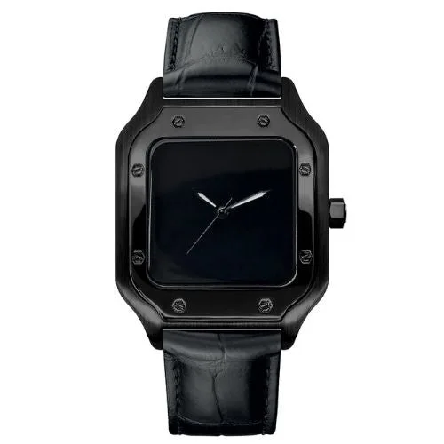 SEIKTOS MOD - BLACKED OUT (LEATHER STRAP)