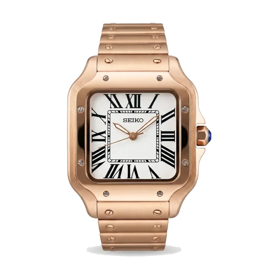 SEIKTOS | Rose Gold & White Dial – 38mm