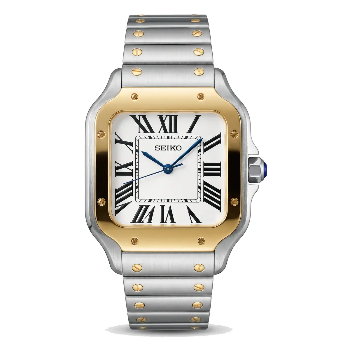 Seiko Mod Uhr SEIKTOS – Zweifarbig in Stahl und Gold – 38 mm – MedoMods
