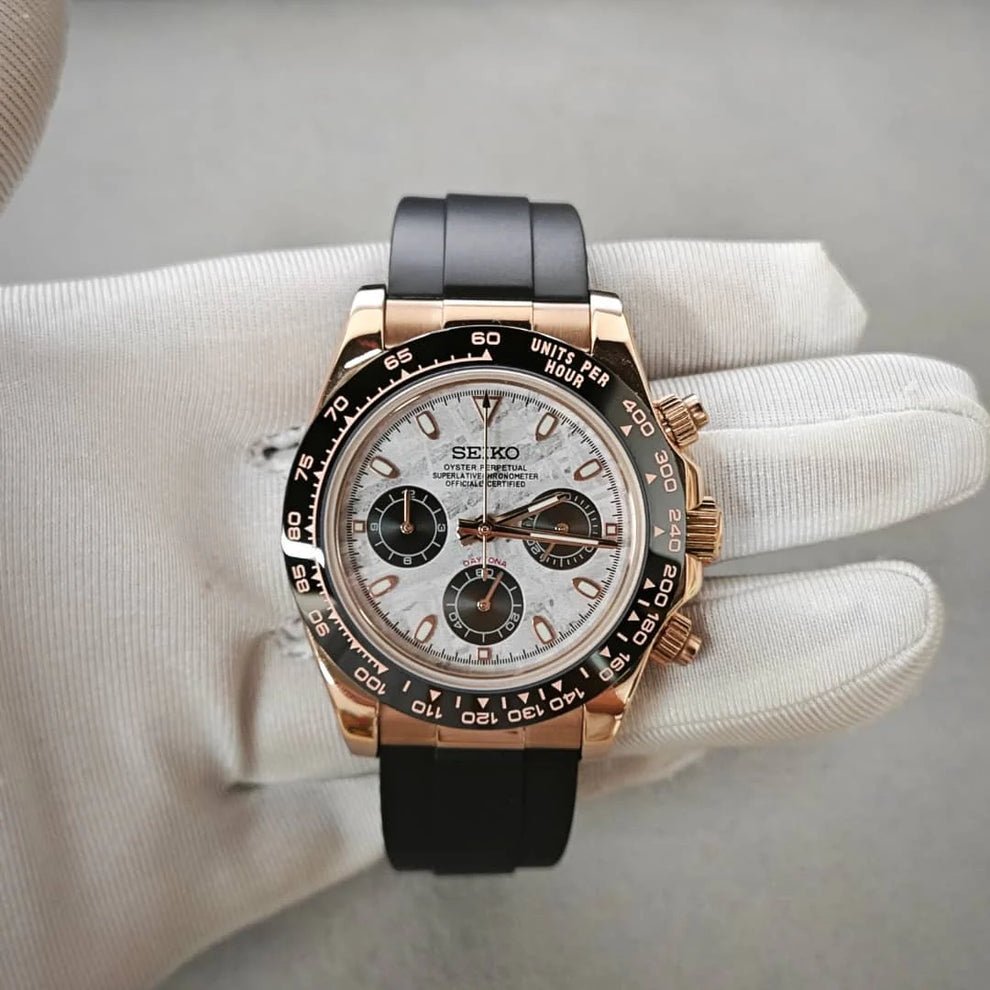 TONA MOD | Nero Meteorit RoseGold - 40 mm