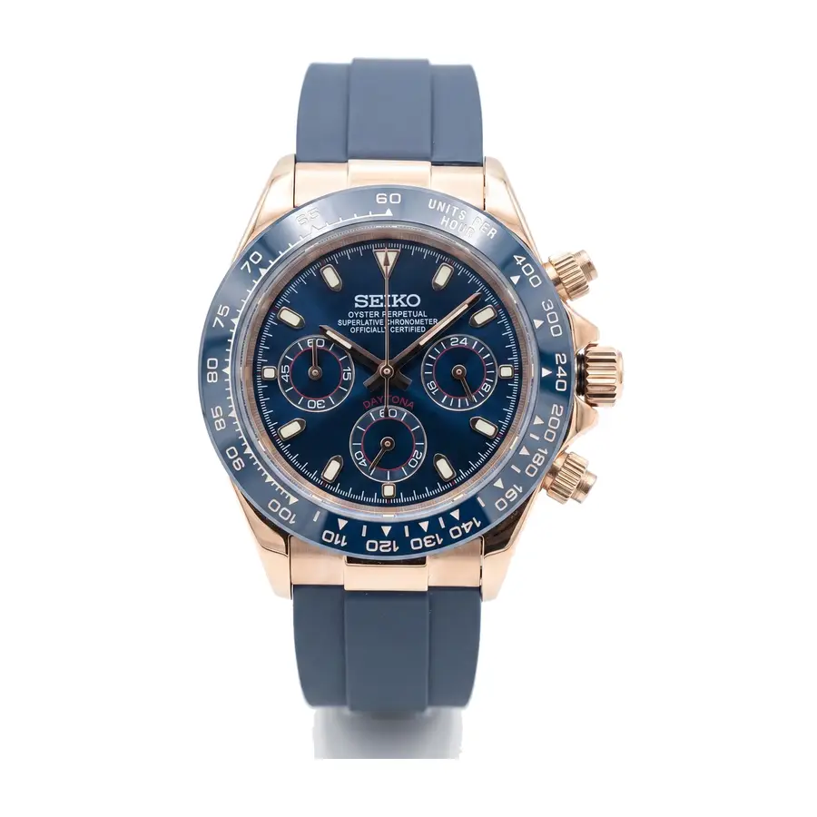 TONA MOD | Blue Rubber Blue RoseGold - 40mm