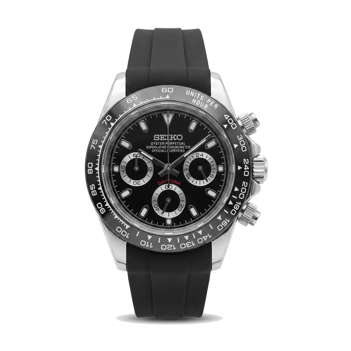 Seiko Mod Uhr TONA MOD – Double Black Steel – 40 mm – MedoMods