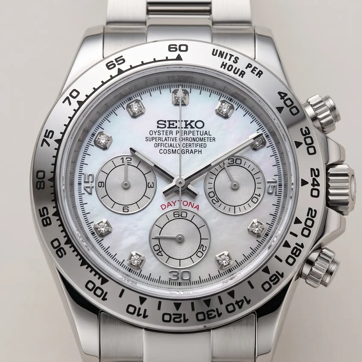 Seiko Mod Uhr TONA MOD – PRISMA – Zifferblatt Nahaufnahme – MedoMods