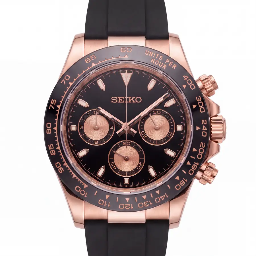 TONA MOD | Oro rosa nero - 40 mm