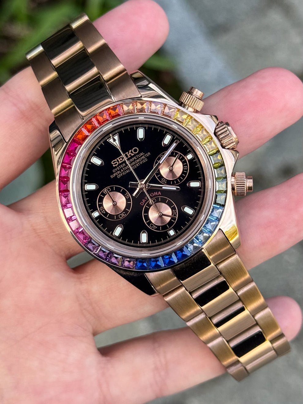TONA MOD | Arcobaleno oro rosa - 40 mm
