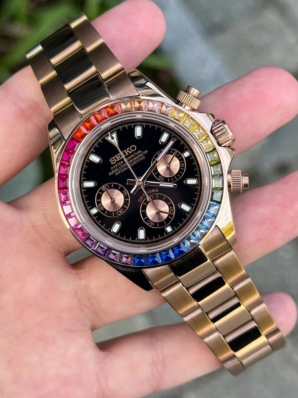 TONA MOD | Roségold Rainbow – 40 mm
