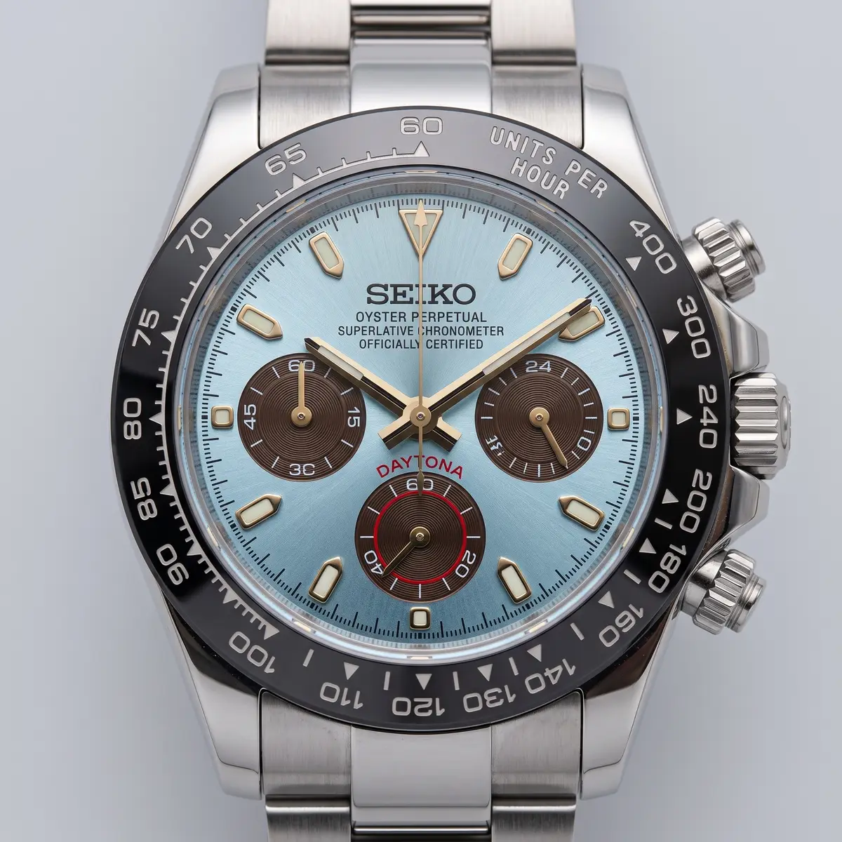 Seiko Mod Uhr TONA MOD โ SKY STRIKER โ Zifferblatt Nahaufnahme โ MedoMods