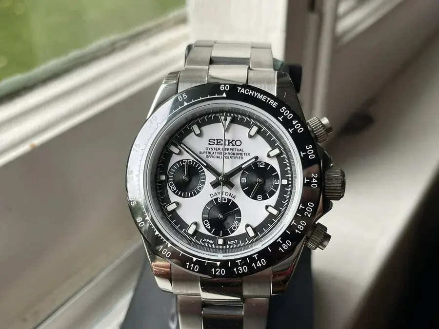 TONA MOD | Lunetta in acciaio nero opaco, bianco - 40 mm